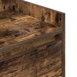 Berkfield Home Durable Bedside Cabinet with 2 Drawers Smoked Oak 38x34x80 cm in Brown - Size: 38 x 34 x 80 cm - thumbnail 9