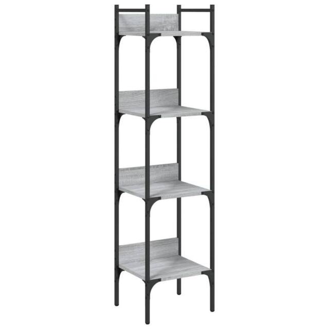 Berkfield Home Bookshelf 4-Tier Grey Sonoma 35x30x138.5 cm Engineered Wood - image 1