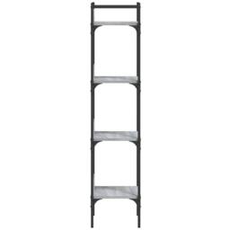 Berkfield Home Bookshelf 4-Tier Grey Sonoma 35x30x138.5 cm Engineered Wood - thumbnail 6