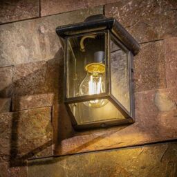 CGC Lighting 'Camila' Antique Bronze Outdoor Wall Lantern Clear Diffuser - thumbnail 3