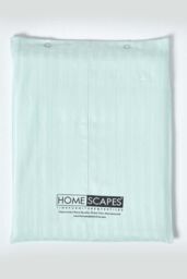Homescapes Egyptian Cotton Satin Stripe Fitted Sheet 12 inch 330 Thread Count in Blue - Size: Single Fitted - thumbnail 5