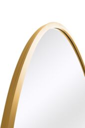 "MirrorOutlet Gold Metal Framed Oval Wall Mirror 71"" X 39"" (180 x 100CM) - Size: 1 Pack" - thumbnail 3