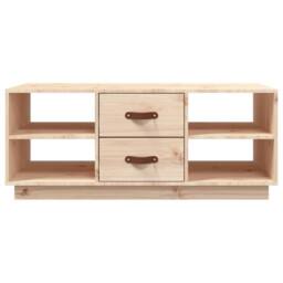 Berkfield Home Beautiful Coffee Table 100x50x41 cm Solid Wood Pine in Light Tan - Size: 100 x 50 x 41 cm - thumbnail 6