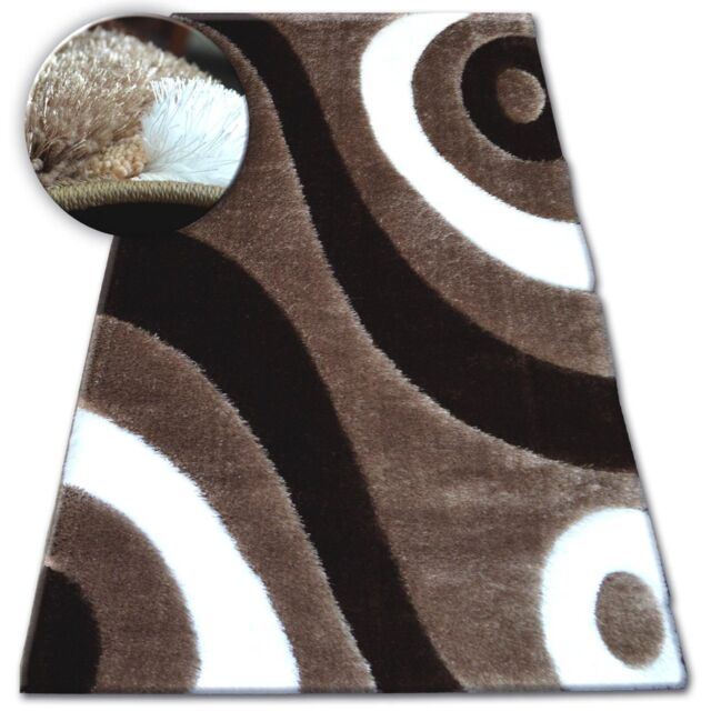 RugsX Shaggy Space Rug in Brown - Size: 80 cm x 150 cm - image 1