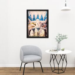"Artery8 Wall Art Print William Blake When The Morning Stars Sang Together Large Framed Wall Décor Art in White - Size: W18"" x H24""" - thumbnail 2