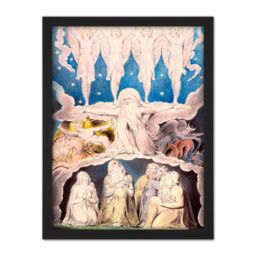 "Artery8 Wall Art Print William Blake When The Morning Stars Sang Together Large Framed Wall Décor Art in White - Size: W18"" x H24""" - thumbnail 1