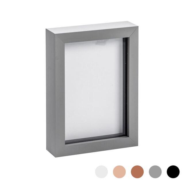 "Nicola Spring 3D Box Photo Frame - 5 x 7"" in Grey" - image 1