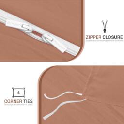 Pamposh Pre Washed Microfibre Duvet Cover Sets Reversible Quilt Covers in Dusty Pink - Size: King - thumbnail 7
