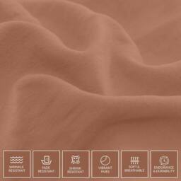 Pamposh Pre Washed Microfibre Duvet Cover Sets Reversible Quilt Covers in Dusty Pink - Size: King - thumbnail 6