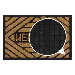JVL Tuffscrape Coir Lines, 40x60cm, Welcome in Brown - Size: 40 cm x 60 cm - thumbnail 4