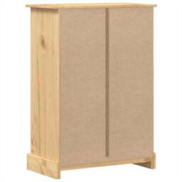 Berkfield Home Chest of Drawers Corona 80x43x114 cm Solid Wood Pine in Light Brown - Size: 80 x 43 x 114 cm - thumbnail 6