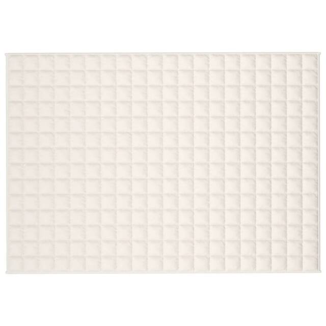 Berkfield Home Weighted Blanket Light Cream 140x200 cm Single 6 kg Fabric - image 1