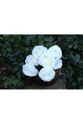 KDMD Rose Bunch Ivory Artificial Flowers - thumbnail 1