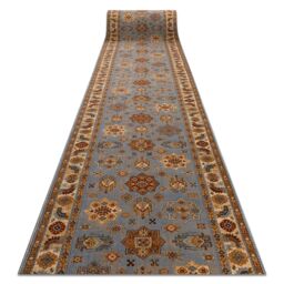 RugsX Keshan Wool Runner in Blue - Size: 90 cm x 250 cm - thumbnail 1