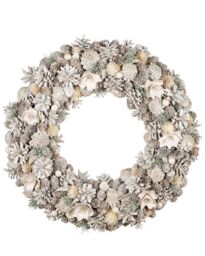 Dibor Giant Frost Festive Xmas Decor Front Door Wreath Christmas Wreath 50cm in Red - thumbnail 2