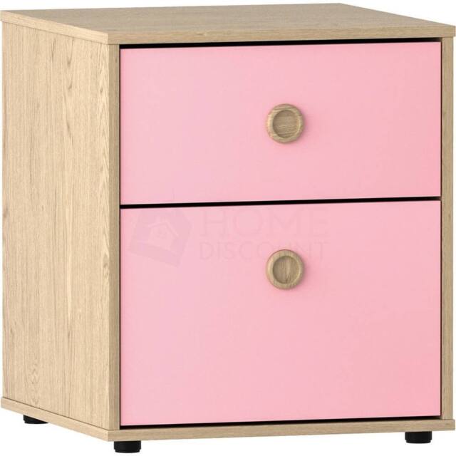 Kelvenix Chest of Drawers 2 Drawer in Pink - Size: 0.6m2 - image 1
