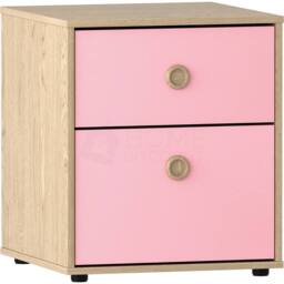 Kelvenix Chest of Drawers 2 Drawer in Pink - Size: 0.6m2