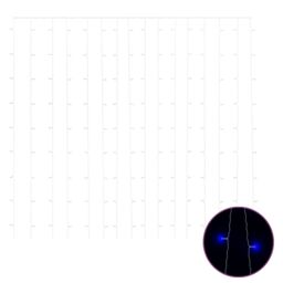 Berkfield Home LED Curtain Fairy Lights 3x3m 300 LED Blue 8 Function - thumbnail 2
