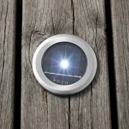 EONLION 8 x Stainless Steel Solar Deck Lights in Silver - Size: 100 cm - thumbnail 6