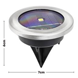 EONLION 8 x Stainless Steel Solar Deck Lights in Silver - Size: 100 cm - thumbnail 2
