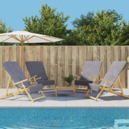 Berkfield Home Beach Towels 4 pcs Anthracite 60x135 cm Fabric 400 GSM in Black - thumbnail 1