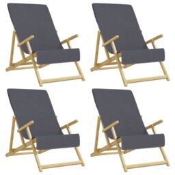 Berkfield Home Beach Towels 4 pcs Anthracite 60x135 cm Fabric 400 GSM in Black - thumbnail 2