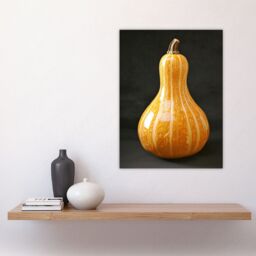"Artery8 Shiny Butternut Squash Pumpkin Photograph Wall Art Print in Orange - Size: W18"" x H24""" - thumbnail 4