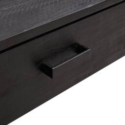 Berkfield Home Coffee Table Black 90x50x35 cm Solid Pinewood - Size: 90 x 50 x 35 cm - thumbnail 7