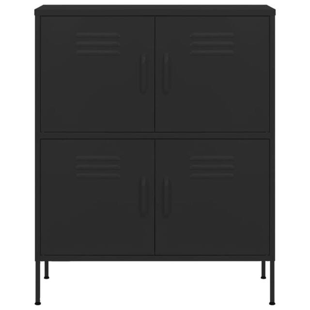 Berkfield Home Storage Cabinet Black 80x35x101.5 cm Steel - image 1