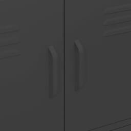 Berkfield Home Storage Cabinet Black 80x35x101.5 cm Steel - thumbnail 7
