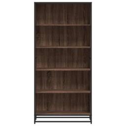 Berkfield Home Modern Bookcase Brown Oak 80.5x35x170.5 cm Engineered Wood - thumbnail 4