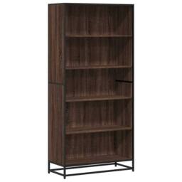 Berkfield Home Modern Bookcase Brown Oak 80.5x35x170.5 cm Engineered Wood - thumbnail 3