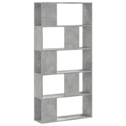 Berkfield Home Bookcase 5-Tier Concrete Grey 80.5x23.5x162.5 cm Engineered Wood - thumbnail 2