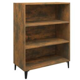 Berkfield Home Sideboard Smoked Oak 69.5x32.5x90 cm Engineered Wood in Brown - thumbnail 1