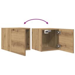 Berkfield Home Wall Mounted TV Cabinet Artisan Oak 30.5x30x30 cm in Brown - thumbnail 7