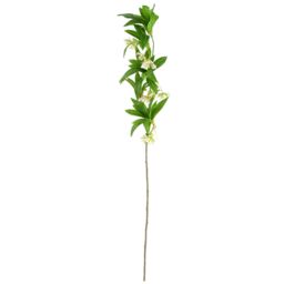 Leaf 60cm Artificial Berry Delphinium Cream Flower Mix Glass Vase in Green - thumbnail 3