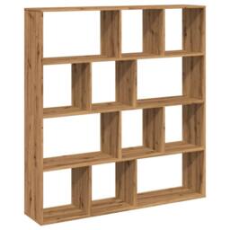 Berkfield Home Classic Book Cabinet Artisian Oak 132x29x141.5 cm Engineered Wood in Brown - thumbnail 7
