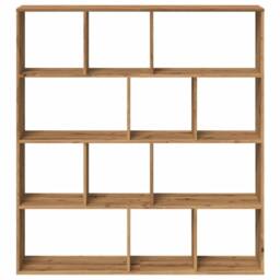 Berkfield Home Classic Book Cabinet Artisian Oak 132x29x141.5 cm Engineered Wood in Brown - thumbnail 5