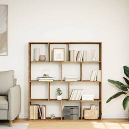Berkfield Home Classic Book Cabinet Artisian Oak 132x29x141.5 cm Engineered Wood in Brown - thumbnail 1