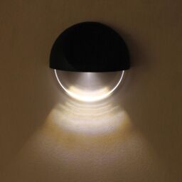 mysmartbuy 4 x Black Solar Powered LED Ivy Wall or Fence Lights - 3 Lumen Weather Resistant Outdoor Garden Lighting - Each H8.5 x W9 x D3.5cm - thumbnail 2
