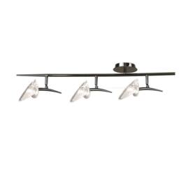 Netlighting Flavia Linear Spot Light 3 Light G9 With Adjustable Heads Black Chrome - thumbnail 1