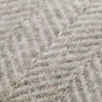 The Lyndon Company Supersoft Moorland 100% Brushed Wool Jacquard Throw in Natural - Size: 130 cm x 170 cm - thumbnail 3