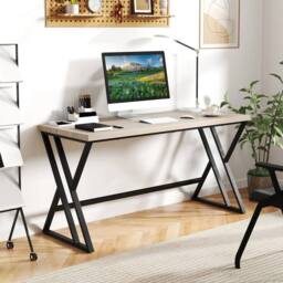 VOGREX 150cm Large Industrial Executive Computer Workstation Writing Desk in Beige - thumbnail 4