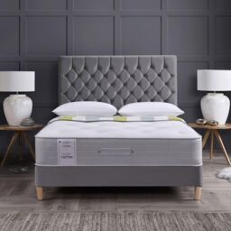 Rest Relax Victoria 1500 Natural Pocket Sprung Tufted Mattress in White - Size: Small Double