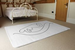 Benjamin Tate Design Line Face Drawing Designer Rug in Natural - Size: Large - thumbnail 3