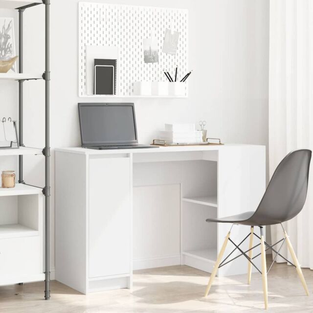 Berkfield Home Desk White 120x42x76 cm Engineered Wood - Size: 120 x 42 x 76 cm - image 1