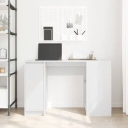 Berkfield Home Desk White 120x42x76 cm Engineered Wood - Size: 120 x 42 x 76 cm - thumbnail 3