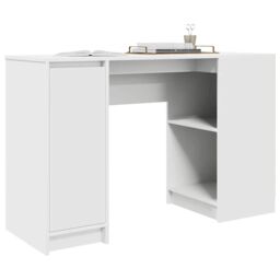 Berkfield Home Desk White 120x42x76 cm Engineered Wood - Size: 120 x 42 x 76 cm - thumbnail 4