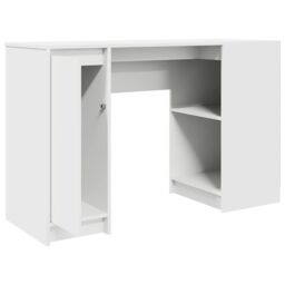 Berkfield Home Desk White 120x42x76 cm Engineered Wood - Size: 120 x 42 x 76 cm - thumbnail 5