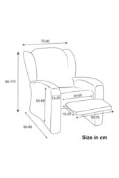 Homescapes Recliner Seat 'Iris' Armchair Cover Elasticated Slipcover Protector in Mustard - thumbnail 3